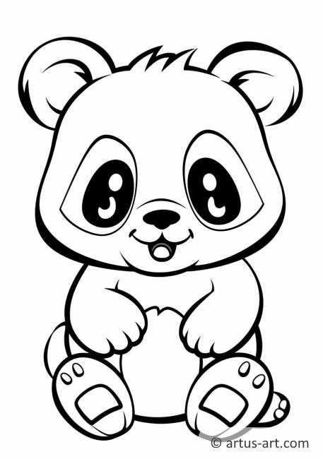 Página para colorear de panda gigante